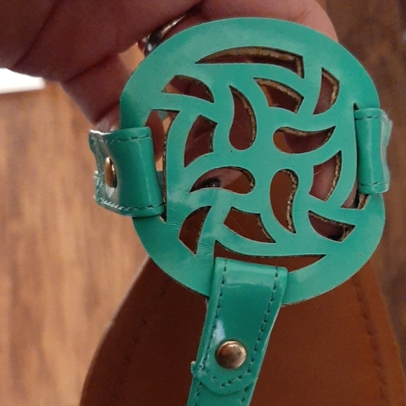 Seafoam Green Carolina Bay Flip Flops - Picture 3 of 5